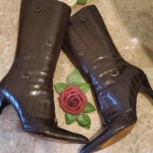 VIA SPIGA made in Italy chocolate leather boots